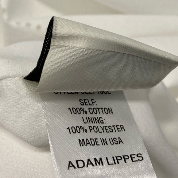 2022 NWT $1590 Adam Lippes Made USA Large White Cotton Midi Dress Ruffled V Neck - Picture 5 of 9